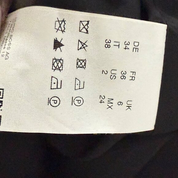 Hugo Boss Womens Black Belted Skirt Size 6 Elegant & Timeless - Picture 5 of 12